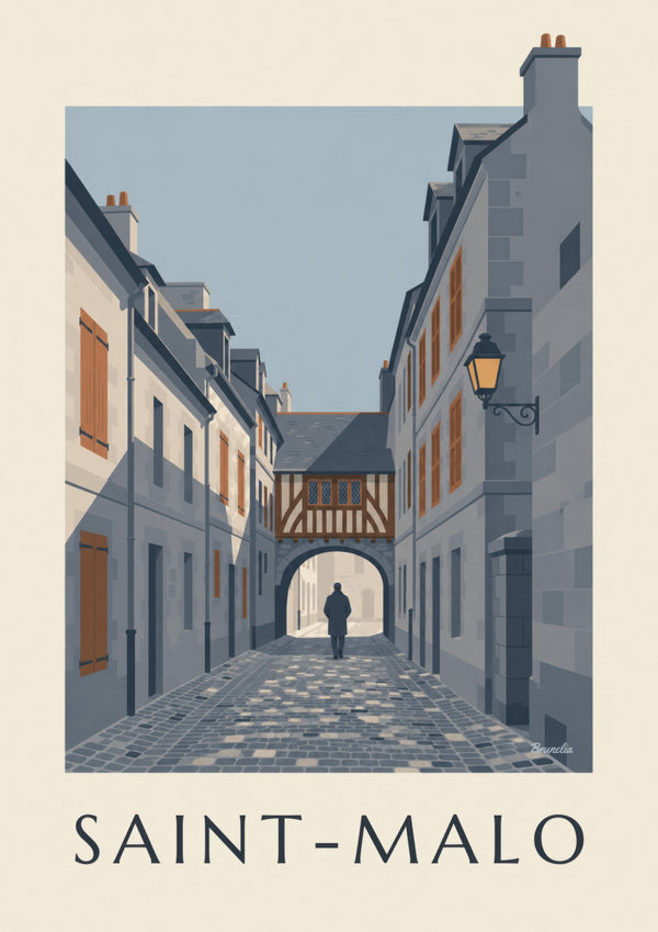 Affiche ruelle de Saint-Malo intra-muros