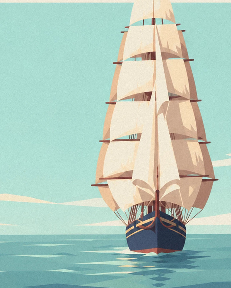Poster nautischer Kompass aus Messing auf einer Seekarte: Detail in Nahaufnahme