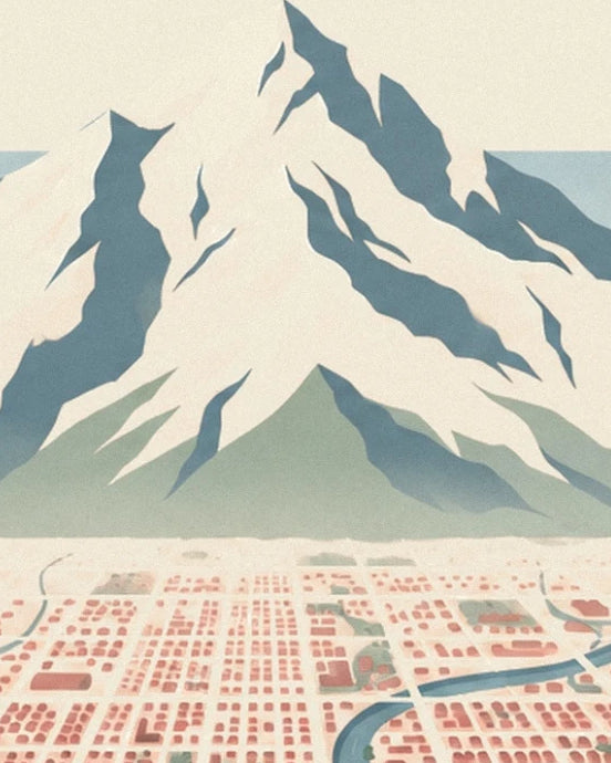 Les sommets escarpés des Andes aux ombres bleutées au-dessus des rues de Santiago