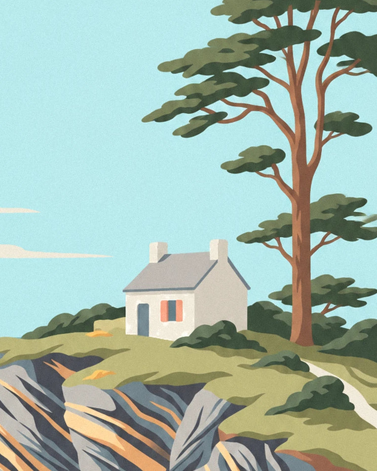 Poster baskische Corniche und Flysch-Klippen: Detail in Nahaufnahme