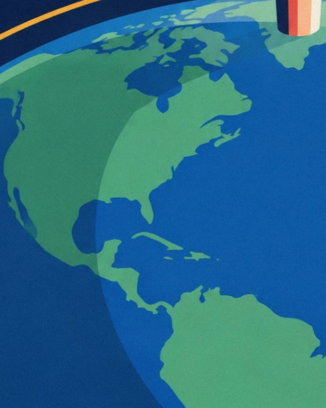 The green Americas amid Earth's blue oceans, beneath the space station