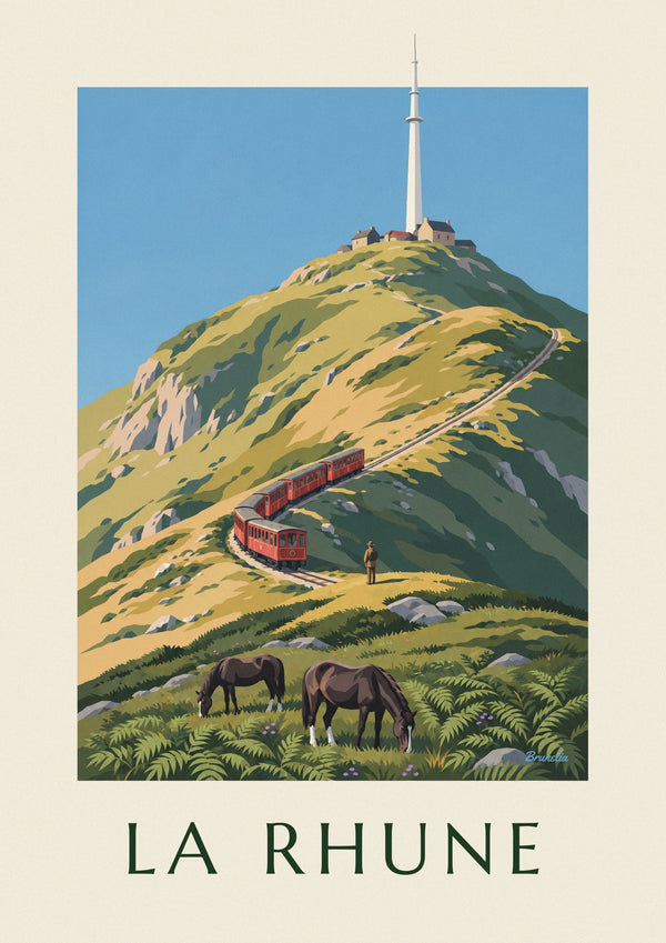 Poster Kleine Zahnradbahn der Rhune im Baskenland