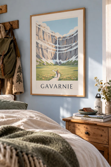 Poster Cirque de Gavarnie en zijn grote waterval: ingelijst aan de muur