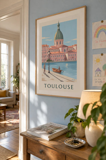 Poster van de koepel van La Grave aan de Garonne in Toulouse: ingelijst aan de muur
