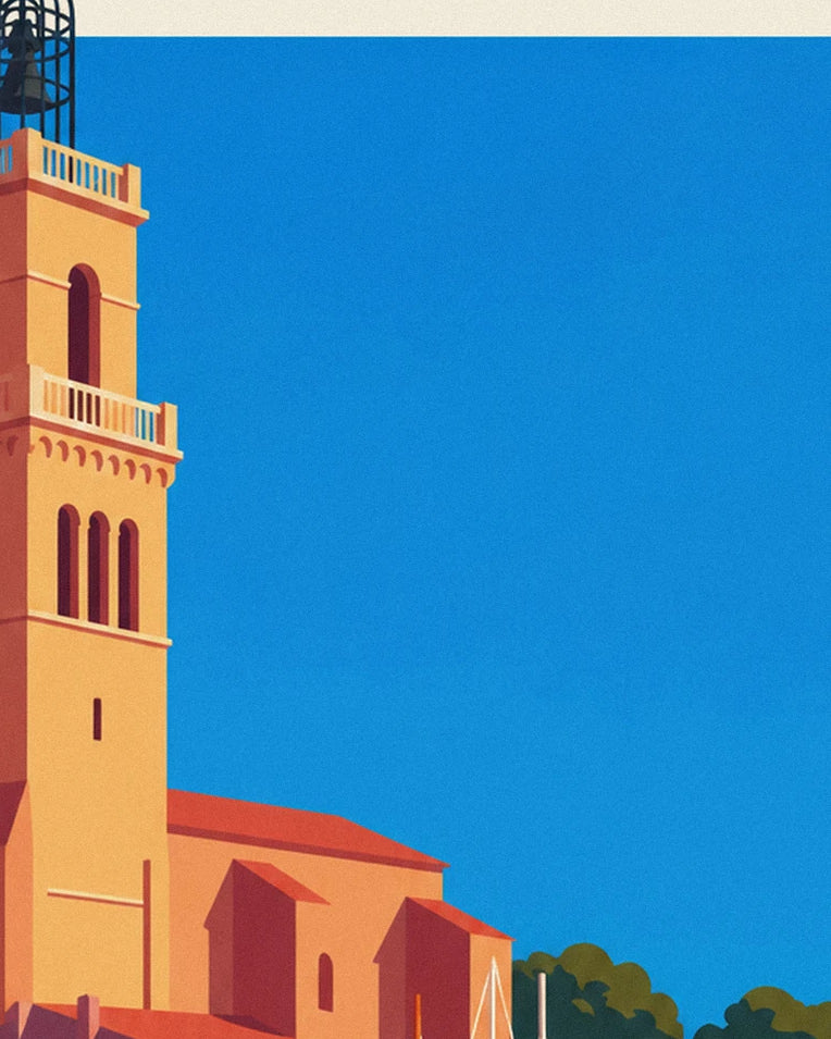 Poster Segelboote im alten Hafen von Saint-Tropez: Detail in Nahaufnahme