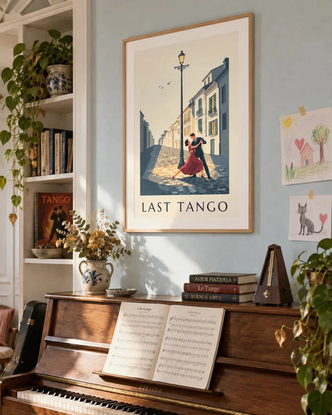 Affiches danse : affiche de la collection encadrée dans un intérieur
