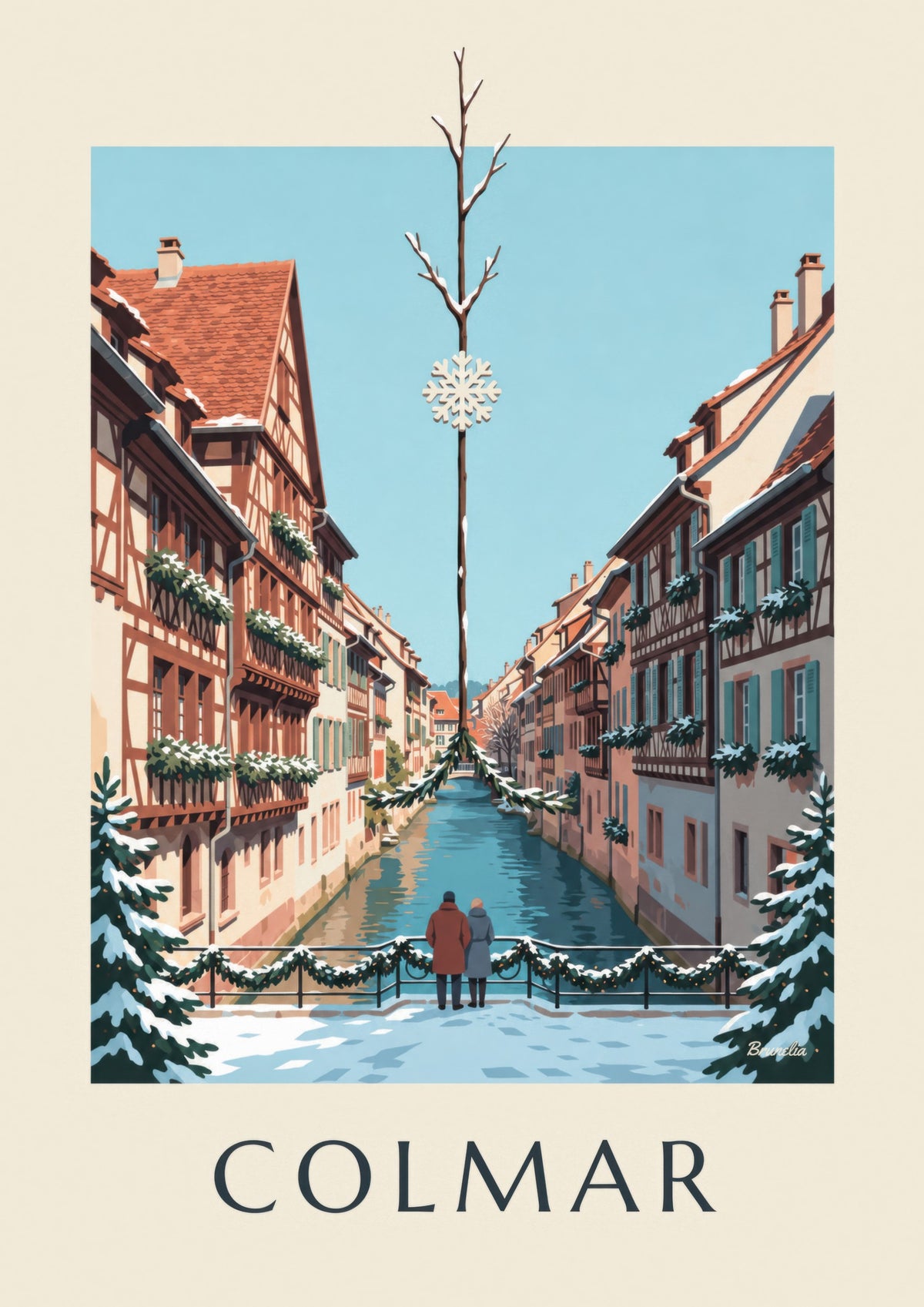 Affiche Petite Venise de Colmar à Noël