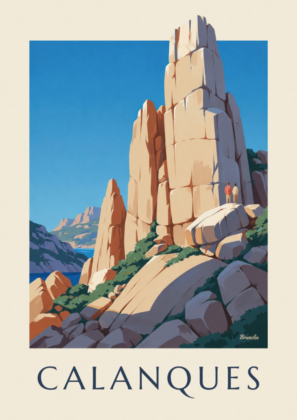 Affiche Grande Candelle, calanques de Sugiton