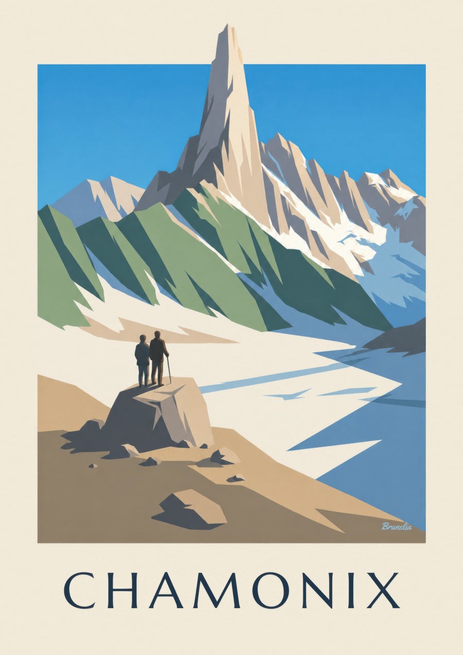 Poster Chamonix, de Aiguille du Dru