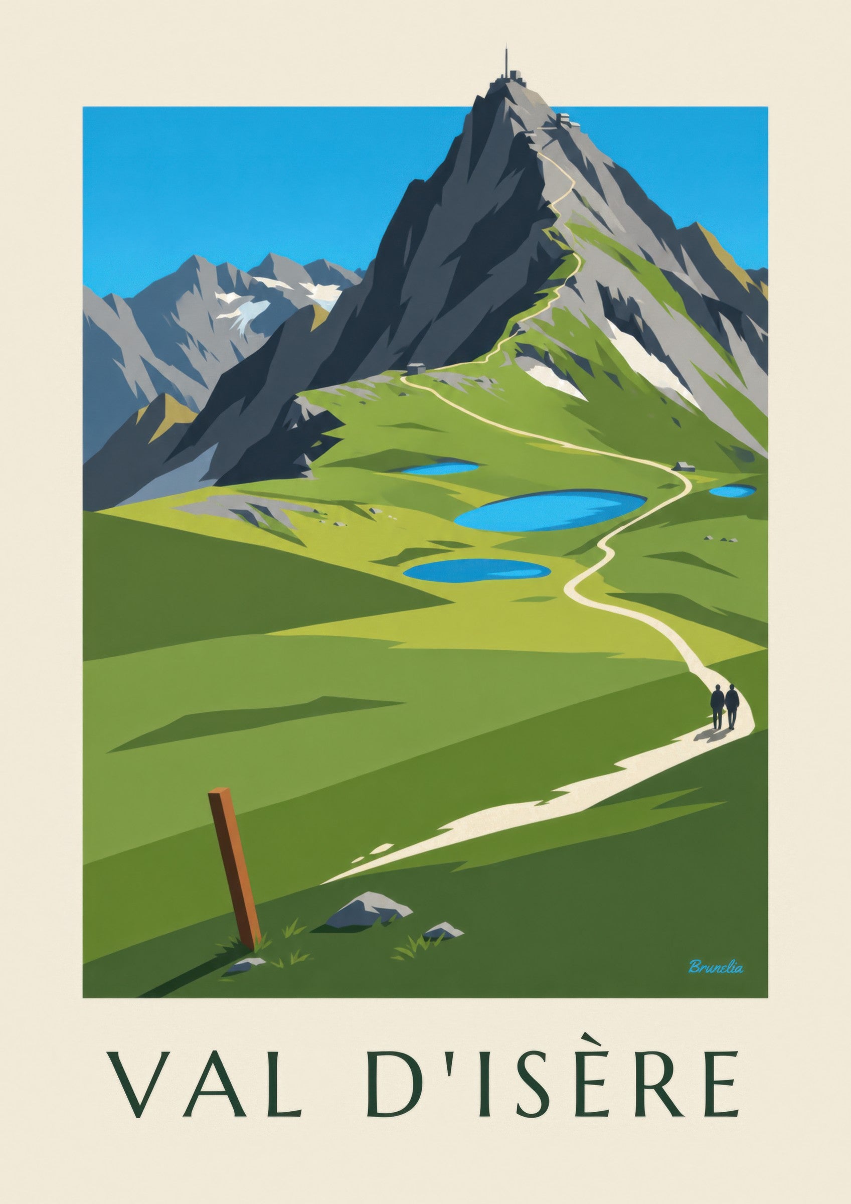 Affiche Val d’Isère, alpages et lacs d’altitude: detail in close-up