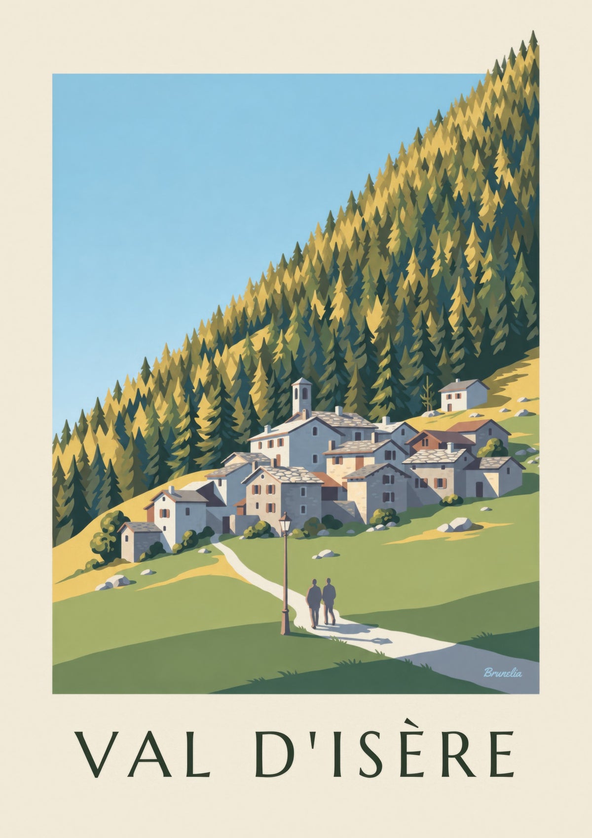 Affiche Val d’Isère, le hameau du Fornet