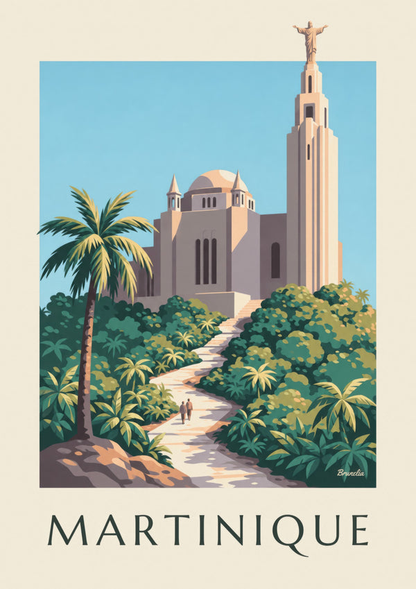 Affiche Martinique, église du Sacré-Cœur de Balata