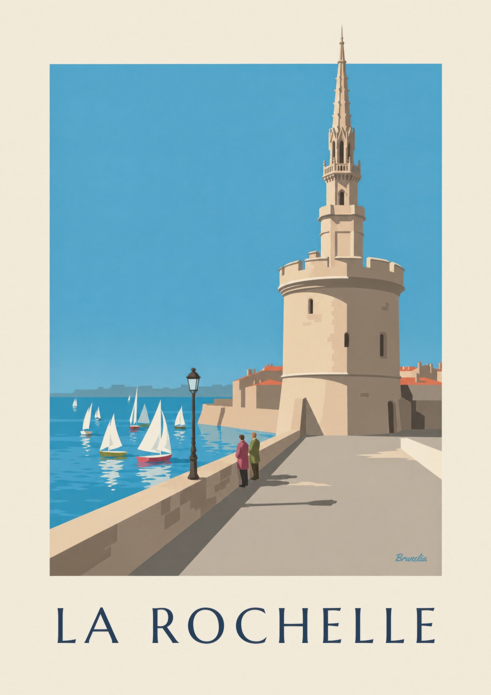 Poster Tour de la Lanterne in La Rochelle: detail in close-up