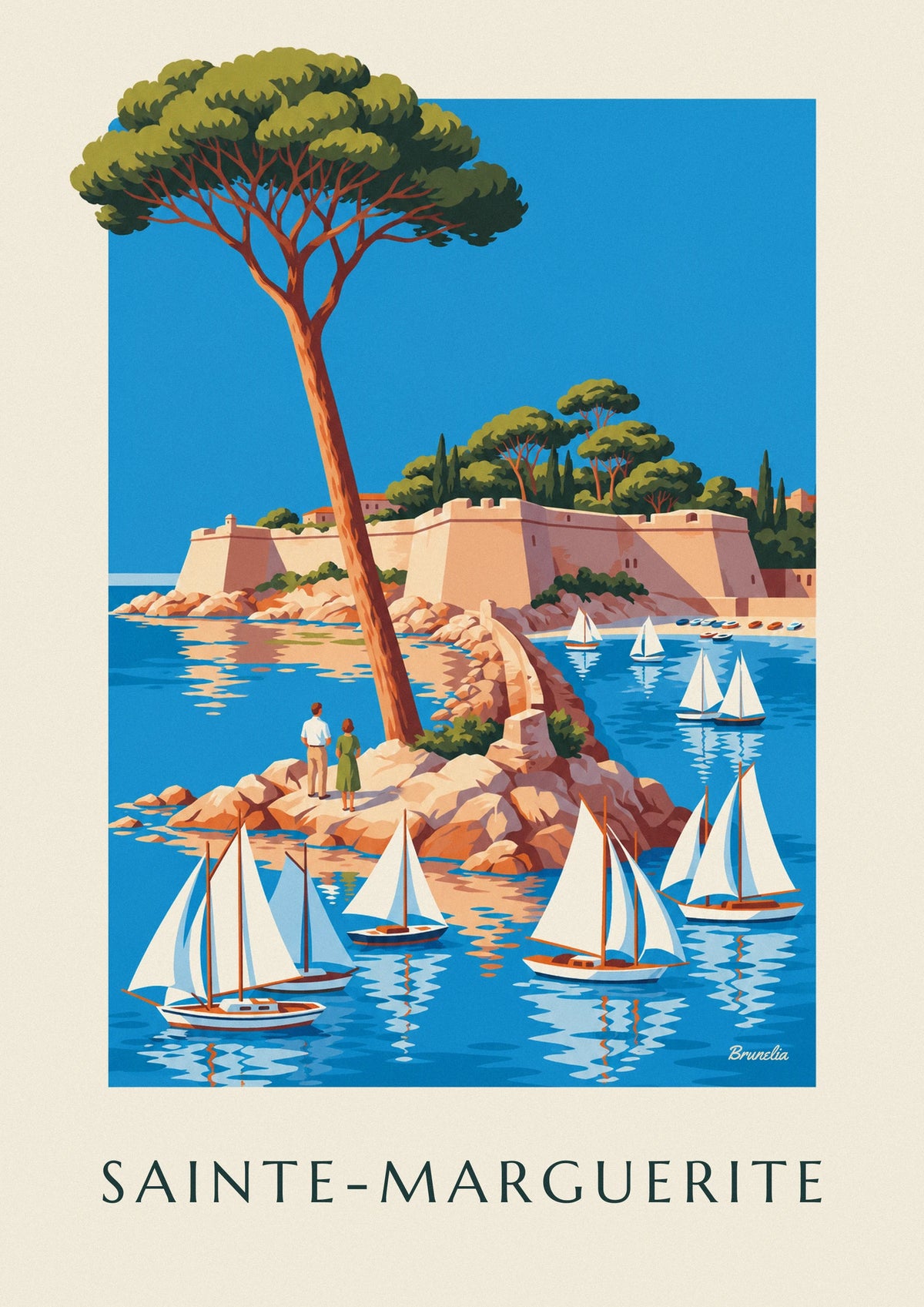 Sainte-Marguerite island and Fort Royal off Cannes poster