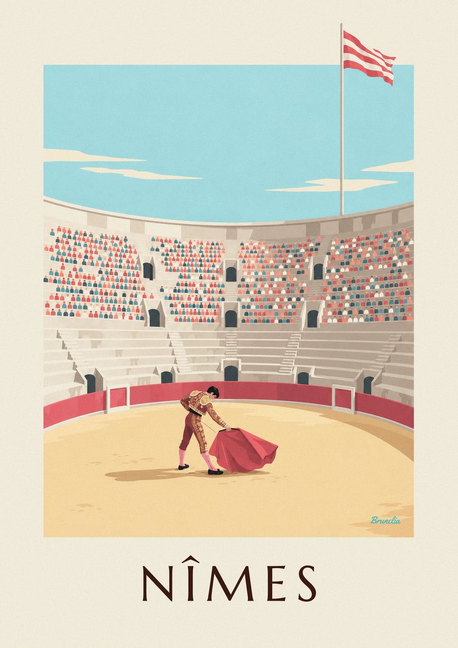 Poster Féria von Nîmes, Matador in der römischen Arena