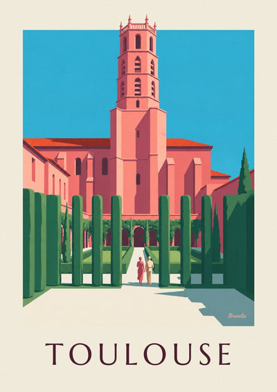 Affiche couvent des Jacobins et son cloître à Toulouse : l'affiche entière