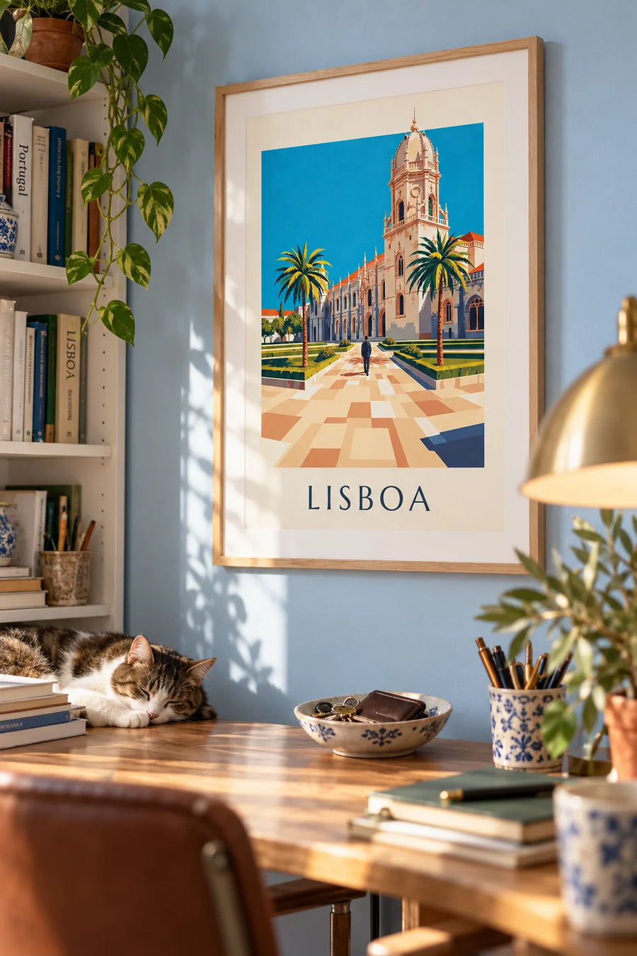 Affiche monastère des Hiéronymites à Belém, Lisbonne : encadrée au mur