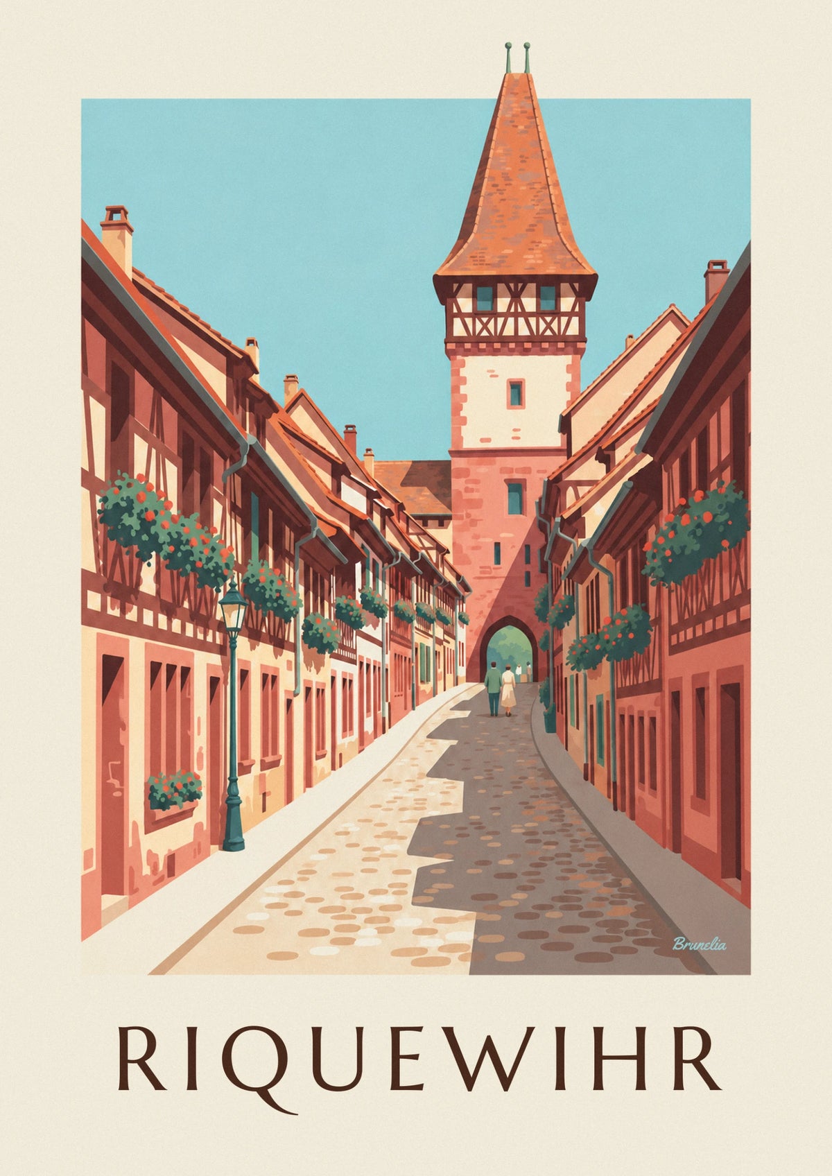 Riquewihr and the Dolder tower in Alsace poster